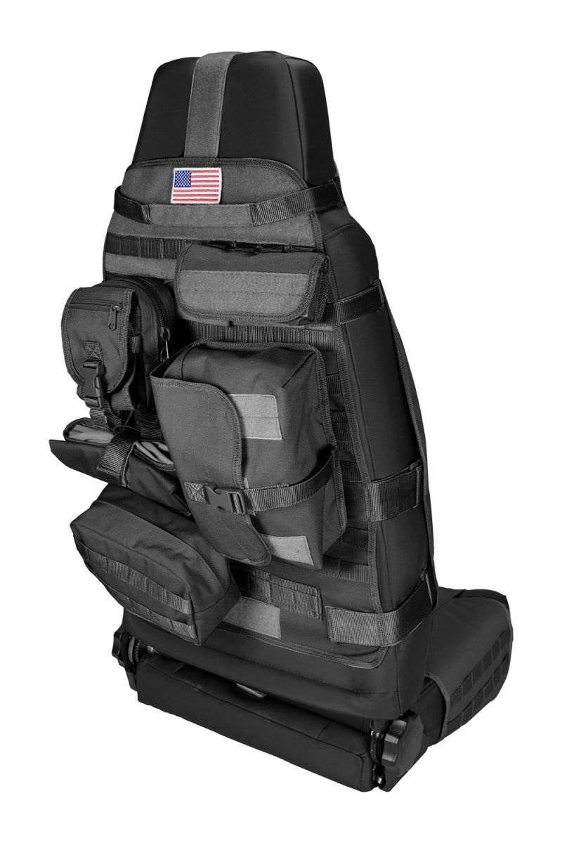 Rugged Ridge Seat Cover Front Cargo Black; 76-21 Jeep Cj/Wrangler/Gladiator - 13236.01