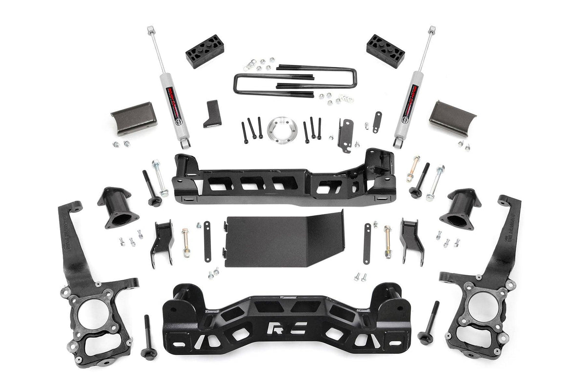 Rough Country 4 Inch Lift Kit Ford F-150 4WD (2014) (2014 F-150) - 57430_A