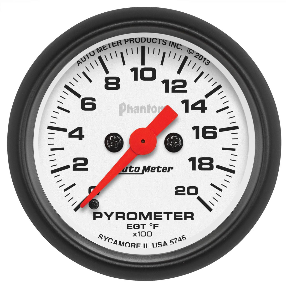 Auto Meter 2-1/16" PYROMETER, 0-2000 °F, PHANTOM - 5745