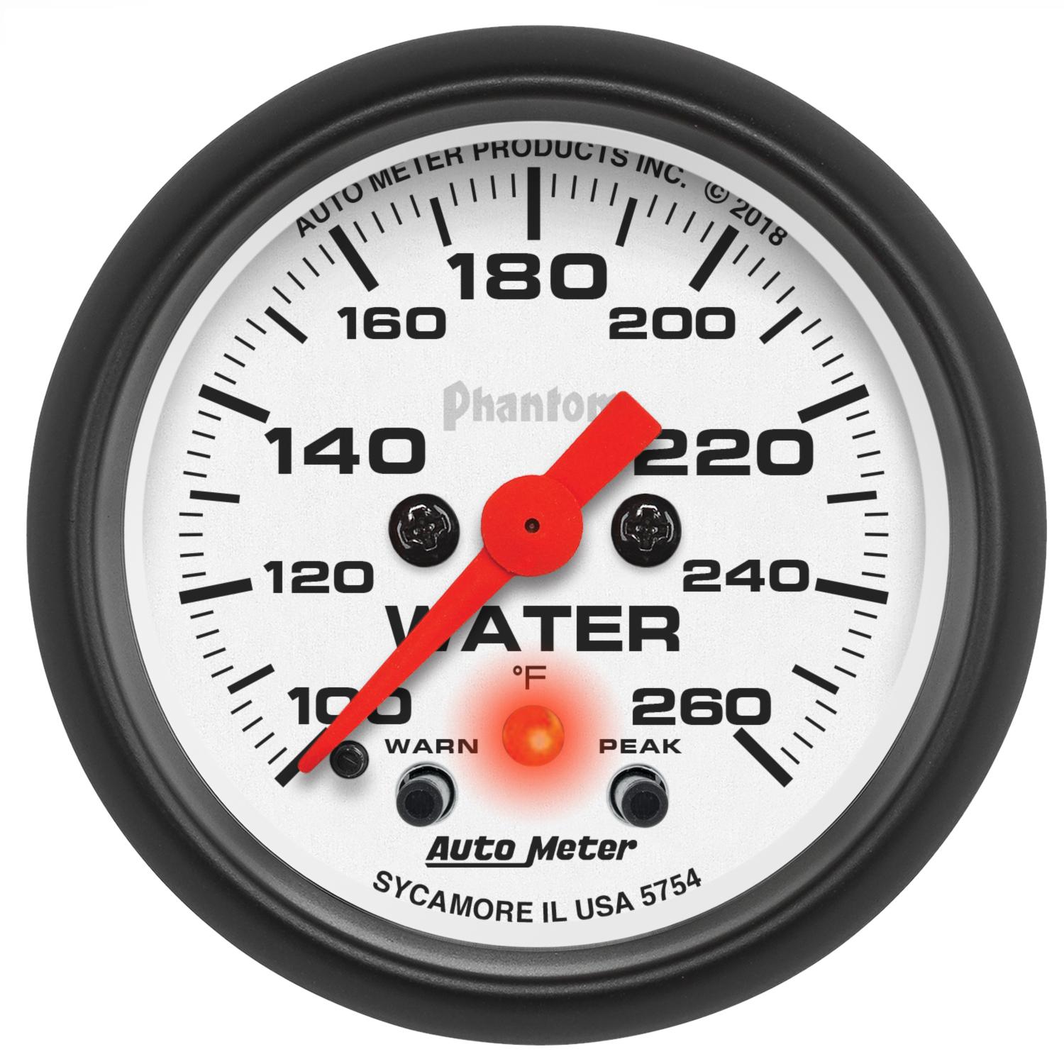Auto Meter 2-1/16" WATER TEMPERATURE, 100-260 °F, SPORT-COMP - 5754
