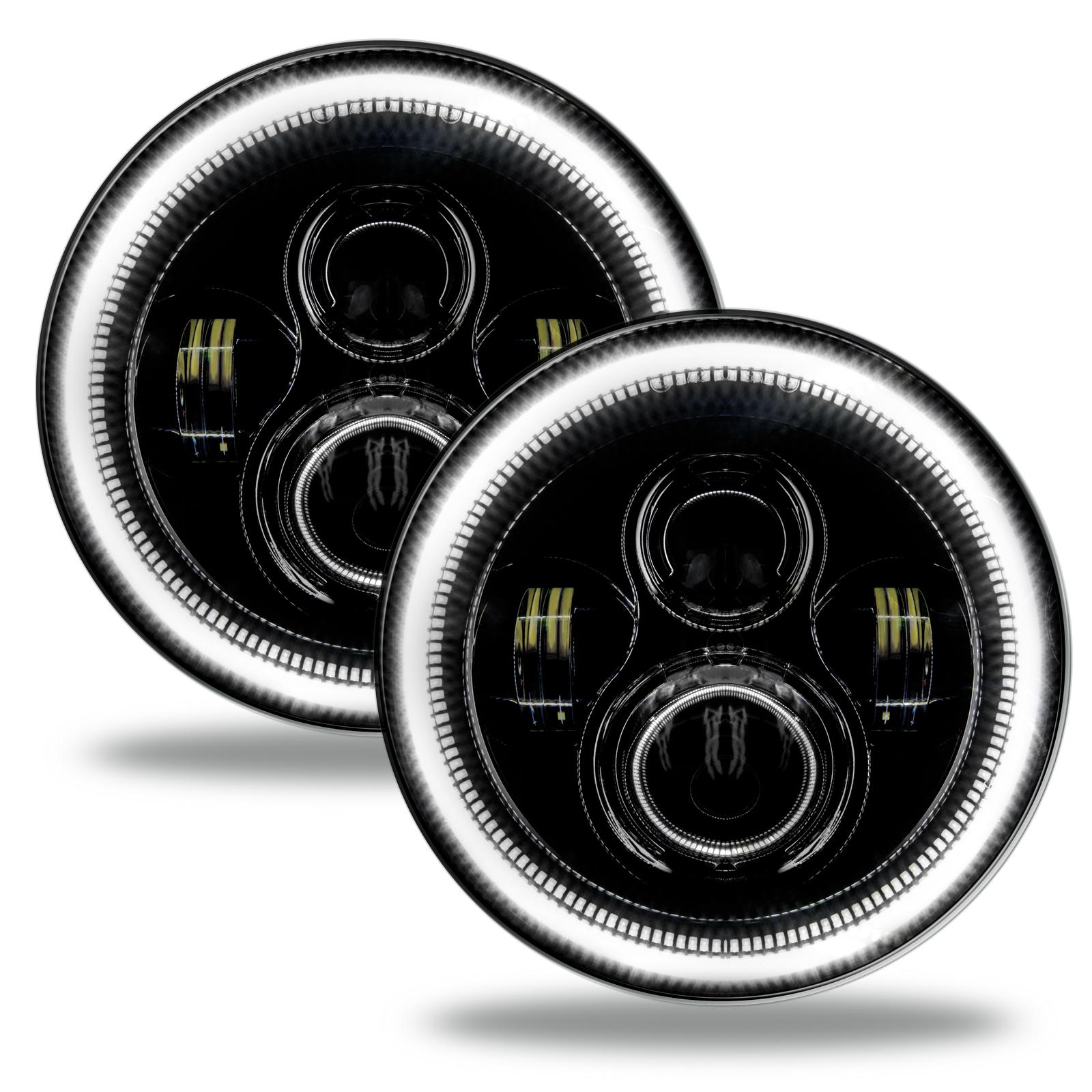 Oracle Lighting 7 In. High Powered Led Headlights, Black Bezel, White (2007-2021 Wrangler, Wrangler JK) - 5769-001