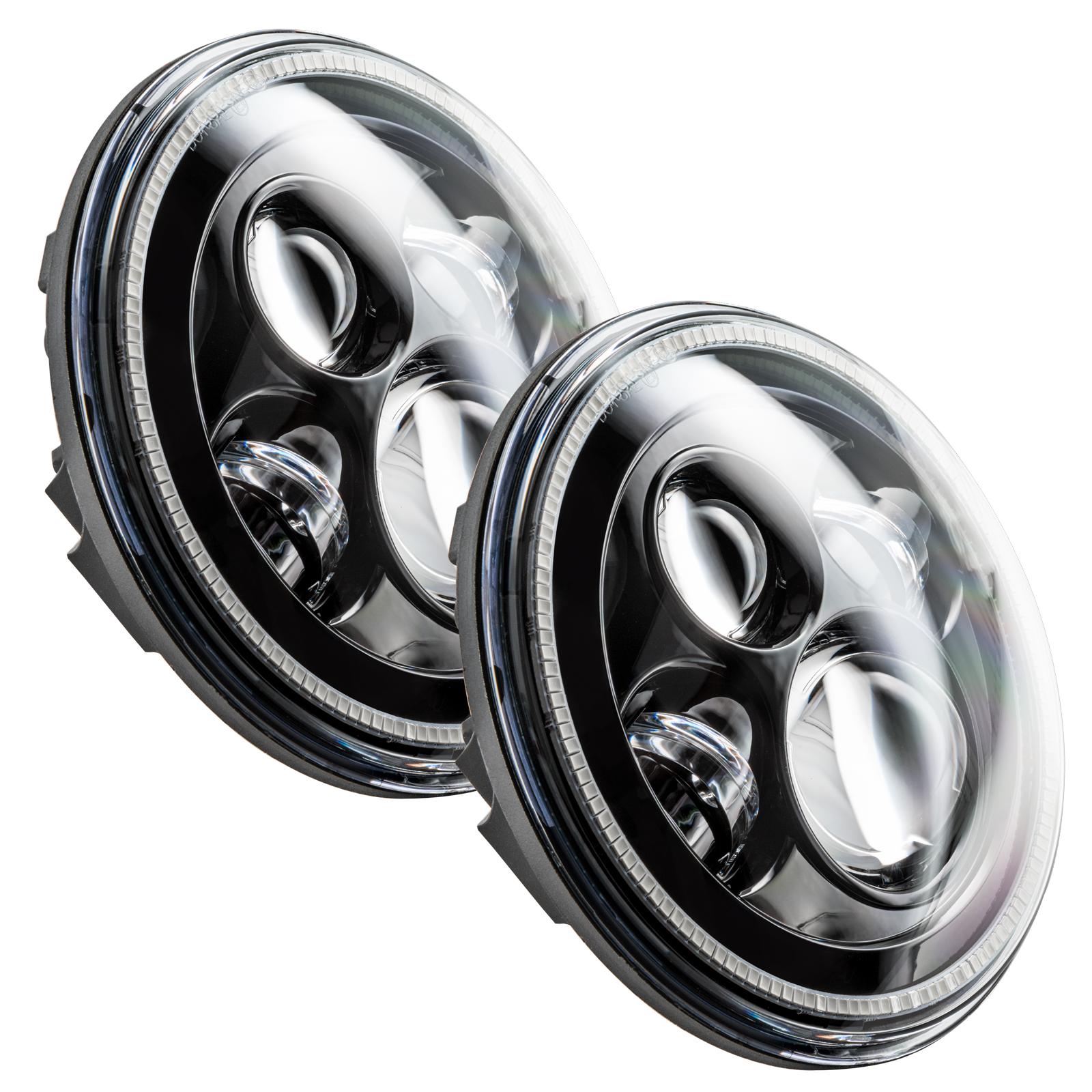 Oracle Lighting 7 In. High Powered Led Headlights, Black Bezel, White (2007-2021 Wrangler, Wrangler JK) - 5769-001