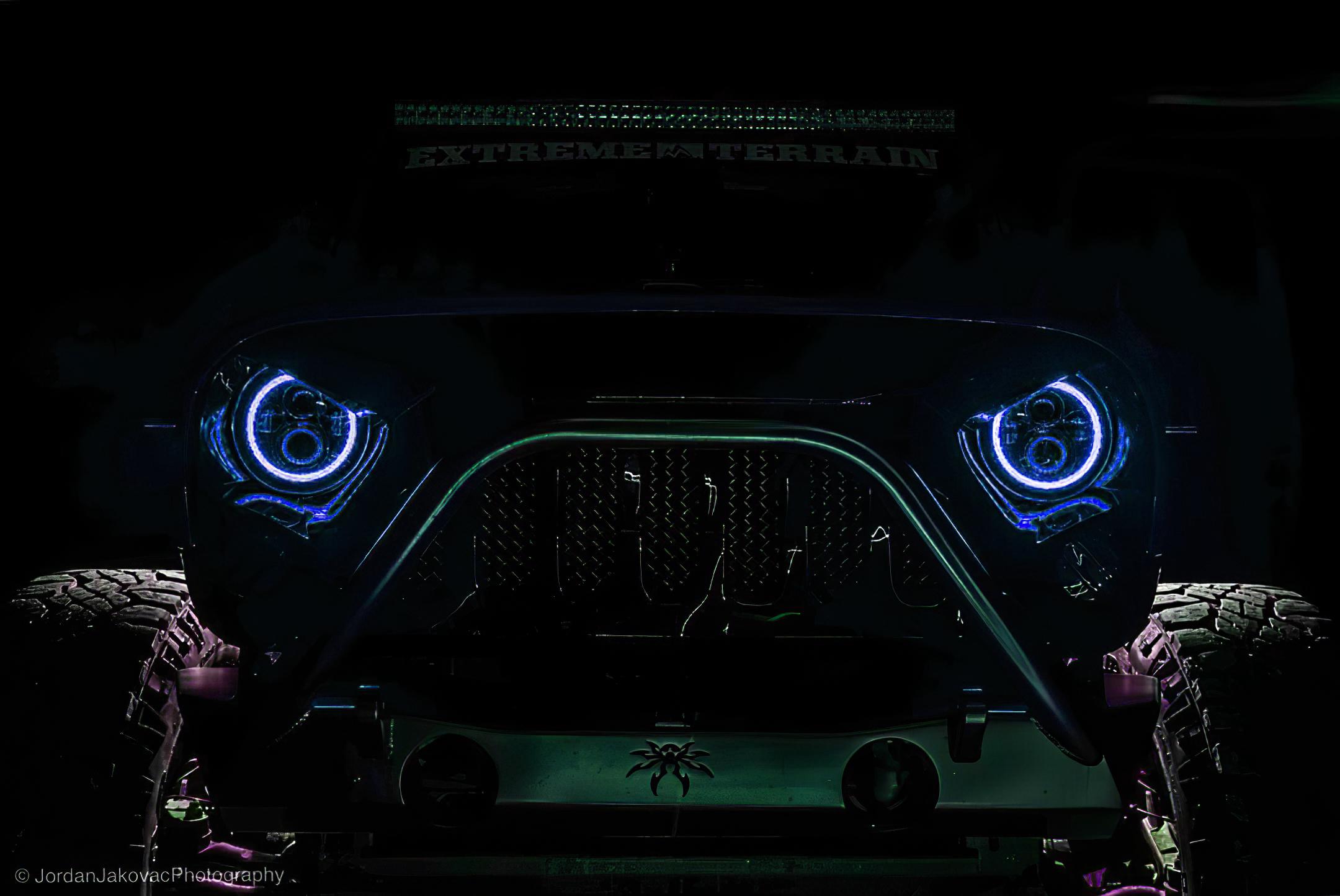 Oracle Lighting 7 In. High Powered Led Headlights, Black Bezel, Dynamic Colorshift (2007-2021 Wrangler, Wrangler JK) - 5769-332