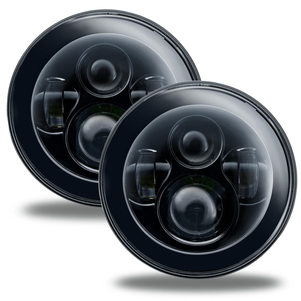 Oracle Lighting 7 In. High Powered Led Headlights, Black Bezel, No Halo (2007-2021 Wrangler, Wrangler JK) - 5769-504