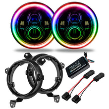 Oracle Lighting 7 In. High Powered Led Headlights, Black Bezel, Dynamic Colorshift (2018-2021 Gladiator, Wrangler) - 5769J-332