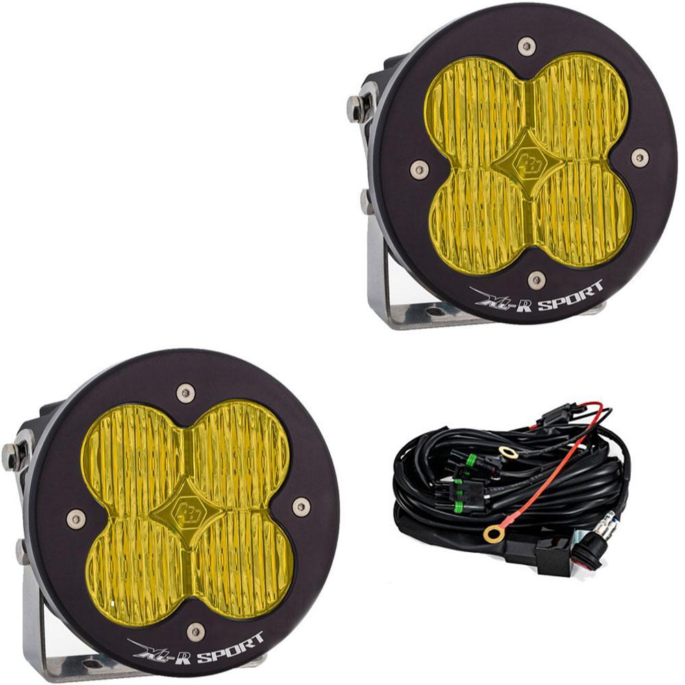 Baja Designs LED Light Pods Amber Lens Wide Cornering Pattern Pair XL R Sport Series Baja Designs - 577815