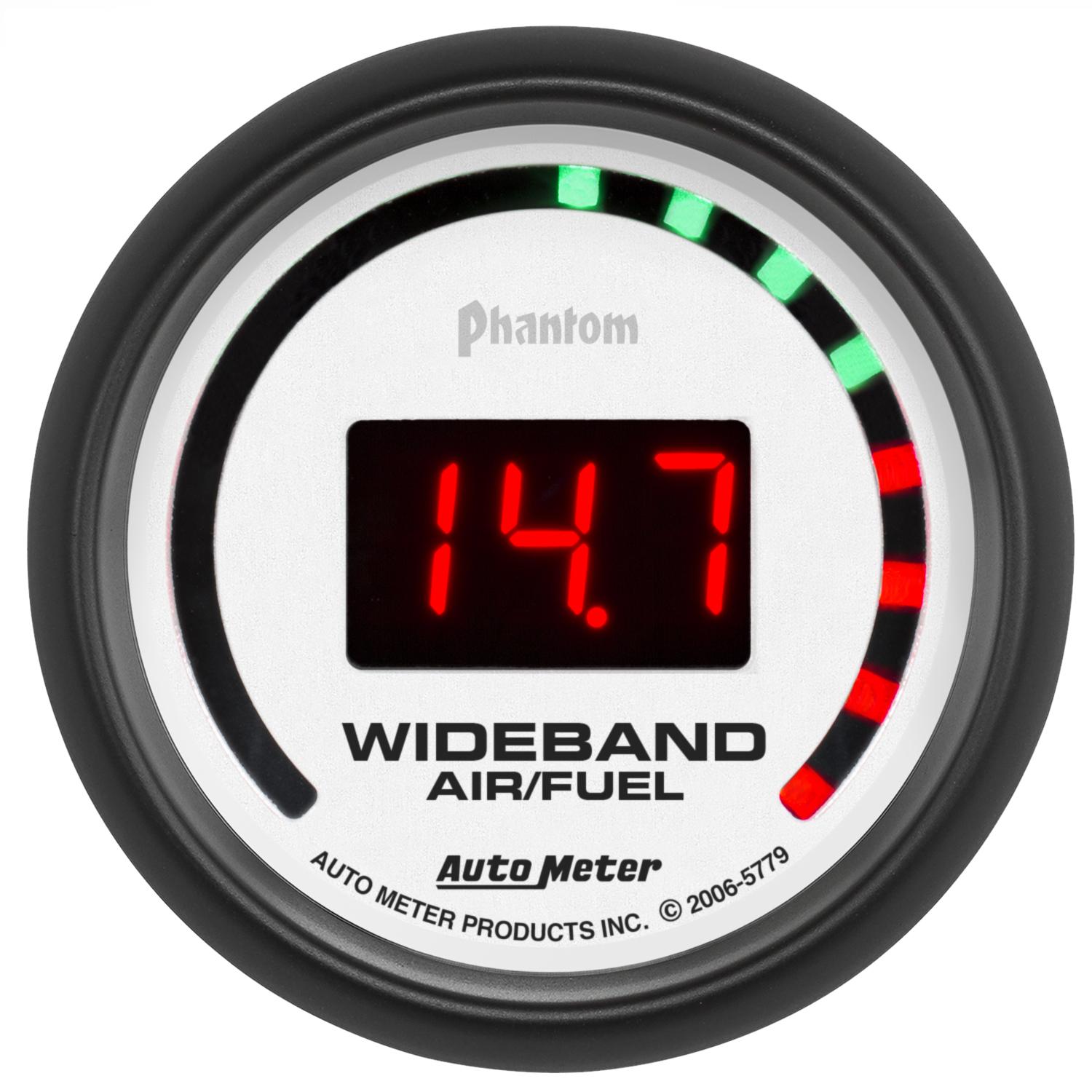 Auto Meter 2-1/16" WIDEBAND STREET AIR/FUEL RATIO, 10:1-17:1 AFR, PHANTOM - 5779