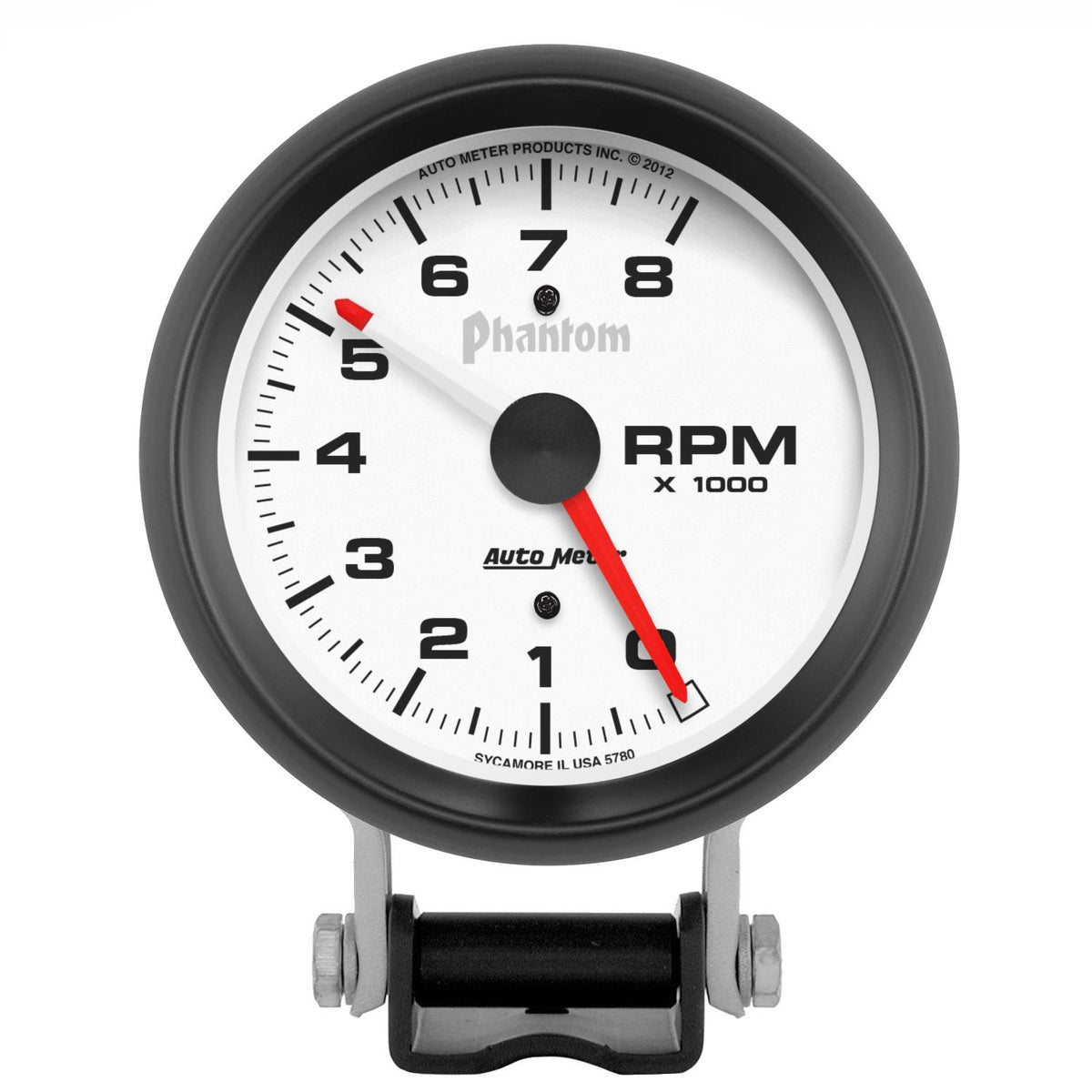 Auto Meter 3-3/4" PEDESTAL TACHOMETER, 0-8,000 RPM, PHANTOM - 5780