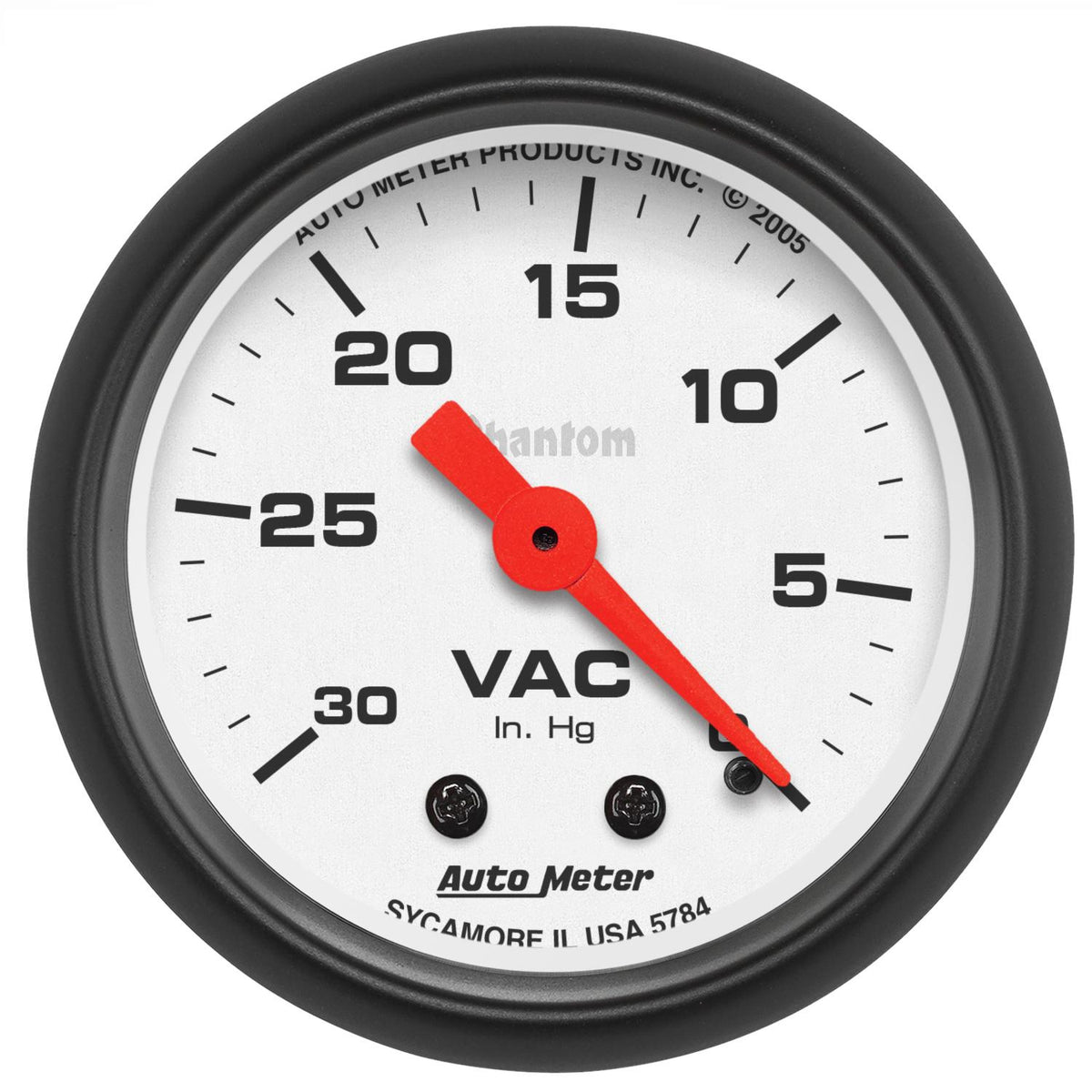 Auto Meter 2-1/16" VACUUM, 0-30 IN HG, PHANTOM - 5784