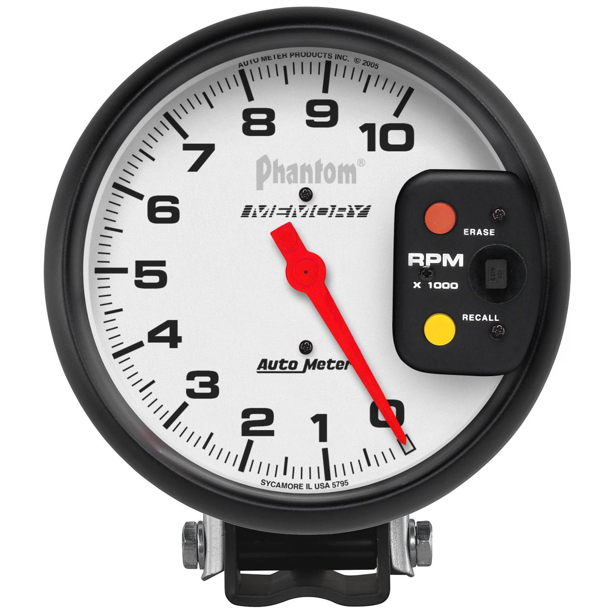Auto Meter 5" PEDESTAL TACHOMETER, 0-10,000 RPM, PHANTOM - 5795