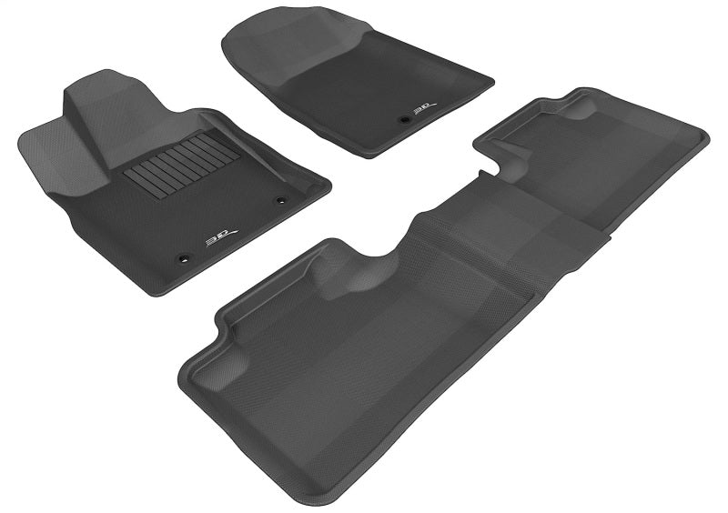3D MAXpider 2011-2013 Jeep Grand Cherokee Kagu 1st & 2nd Row Floormats - Black