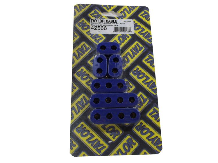 TAYLOR CABLE 7-8mm 4cyl Vertical Wire Loom Kit blue - 42566