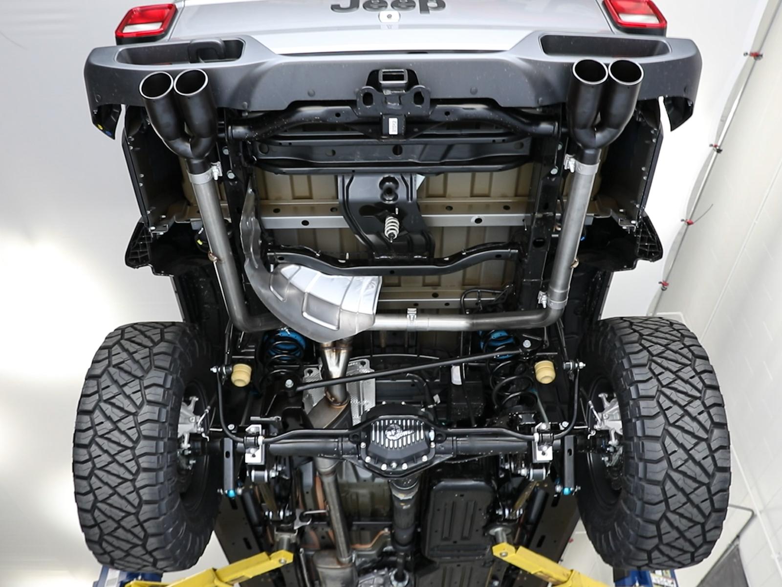 aFe 49-38084-P 2020 Jeep Gladiator (JT) V6-3.6L Vulcan Series 3" to 2-1/2" 304 Stainless Steel Cat-Back Exhaust System