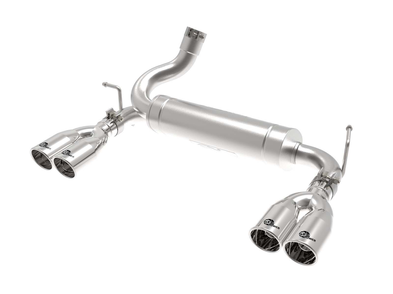 AFE Axle-Back Exhaust System (2007-2018 Jeep Wrangler V6-3.6/3.8L) - 49-48086-P