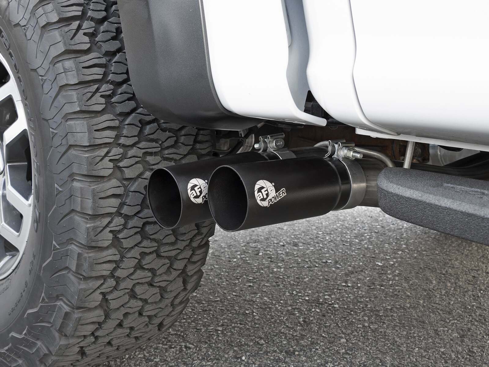 AFE 2017+ F-150 3.5L Ecoboost Raptor Stainless Steel Rebel Series 3" Cat-Back Exhaust System (Dual Side Exit-Black Tips)