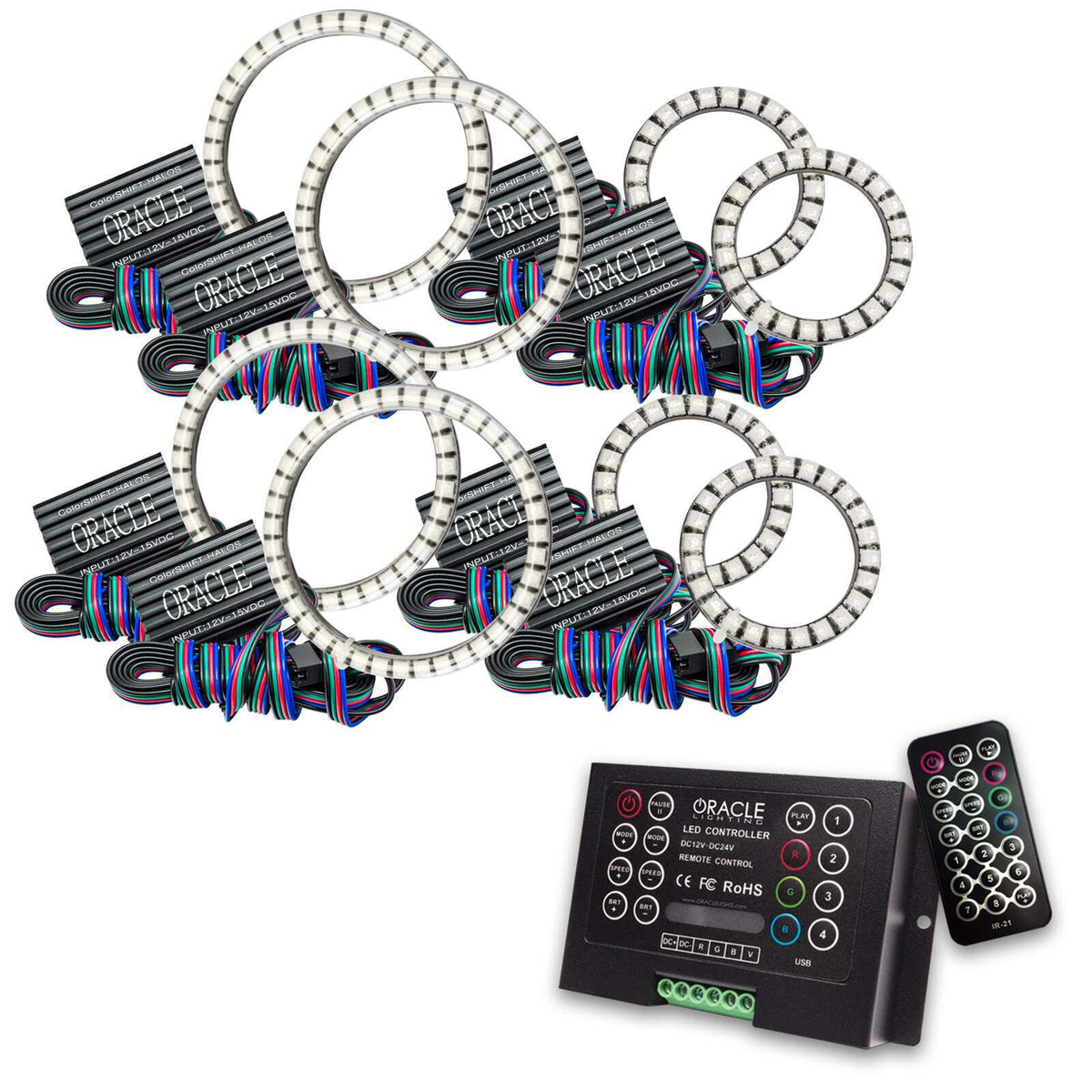 Oracle Lighting Vector, Colorshift Halo Kit (2007-2021 Wrangler) - 5835-333
