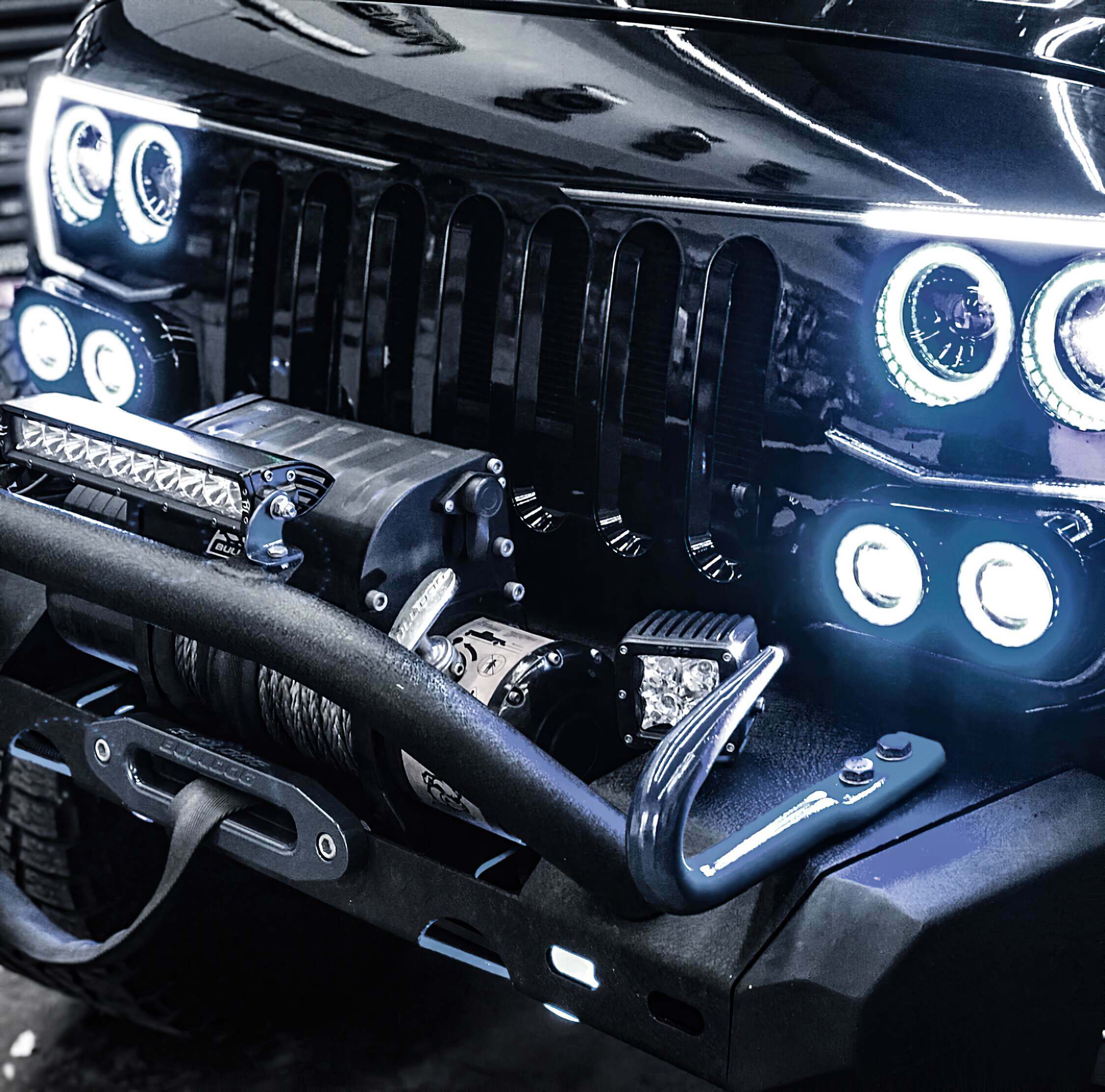 Oracle Lighting Vector Jeep Wrangler Jk Grill Colorshift Halo Kit (2007-2017 Wrangler) - 5835-335
