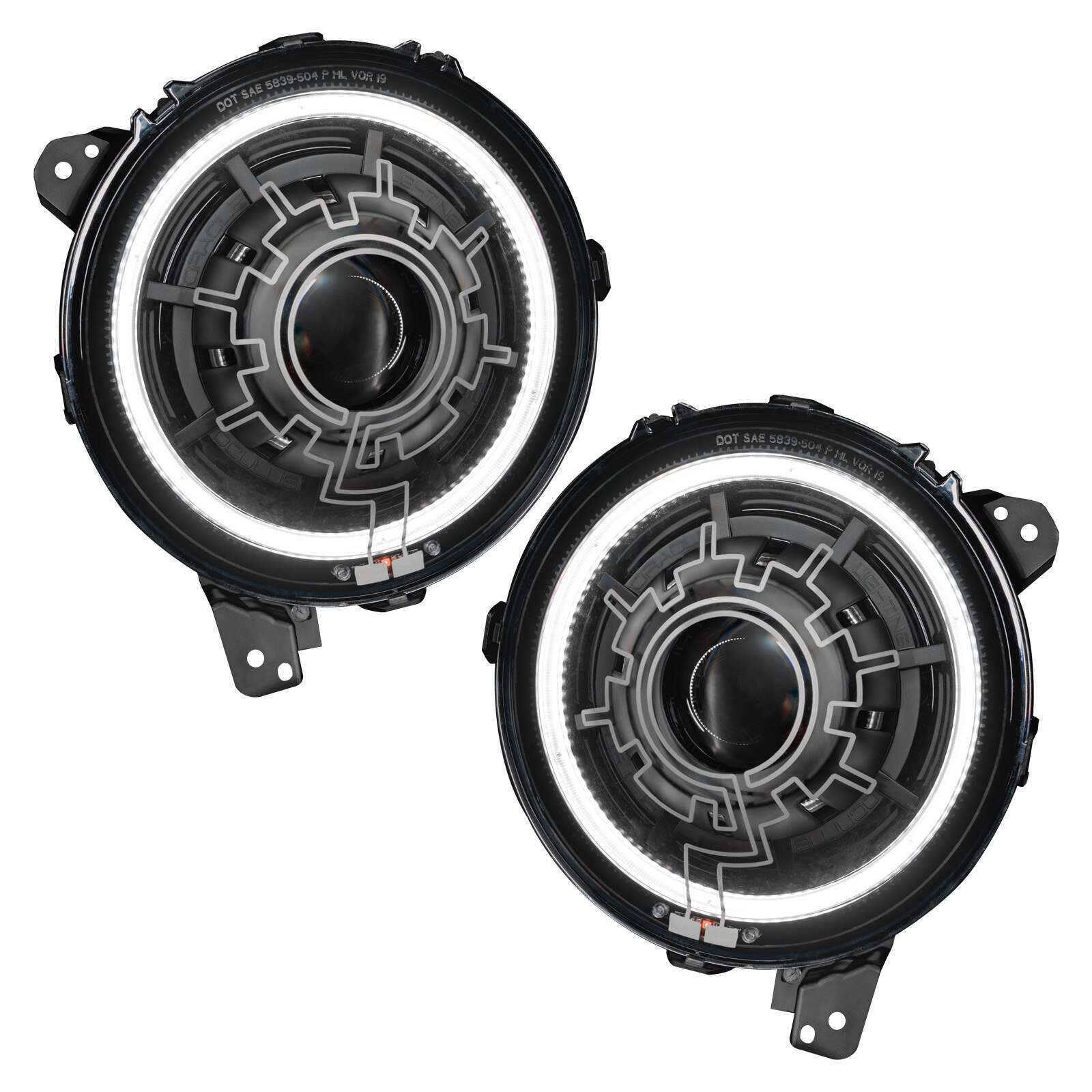 Oracle Lighting Oculus Bi-Led Projector Headlights - Jeep Wrangler Jl/Gladiator Jt- Heated Lens (2018-2022 Wrangler, Gladiator) - 5839-111