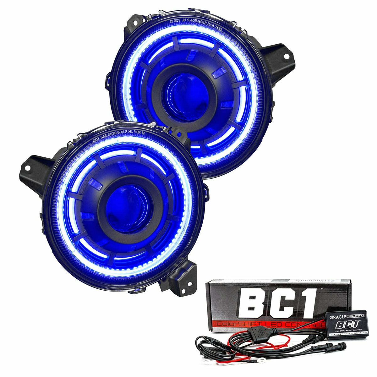 Oracle Lighting Oculus Colorshift Bi-Led Projector Headlights, Colorshift - Bc1 (2018-2021 Gladiator, Wrangler) - 5839-335