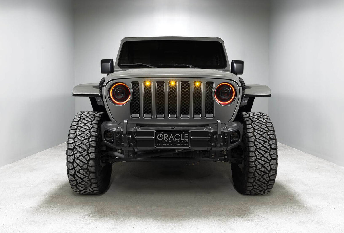 Oracle Lighting Oculus ColorSHIFT Bi-LED Projector Headlights for Wrangler JL / Gladiator JT (2018-2022 Gladiator, Wrangler) - 5839-504-B