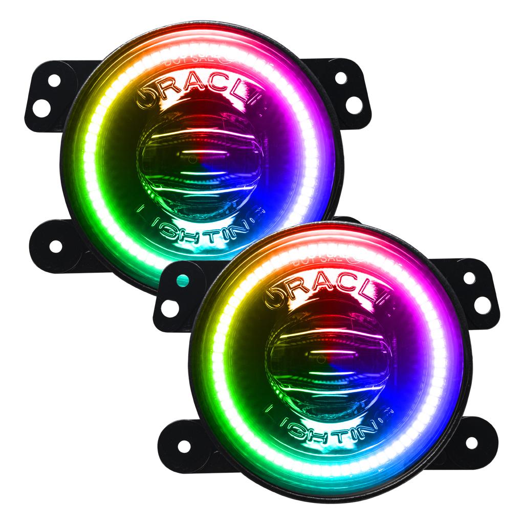 Oracle Lighting High Performance Fog Lights, Dynamic Colorshift (2007-2021 Gladiator, Wrangler, Wrangler JK) - 5846-332