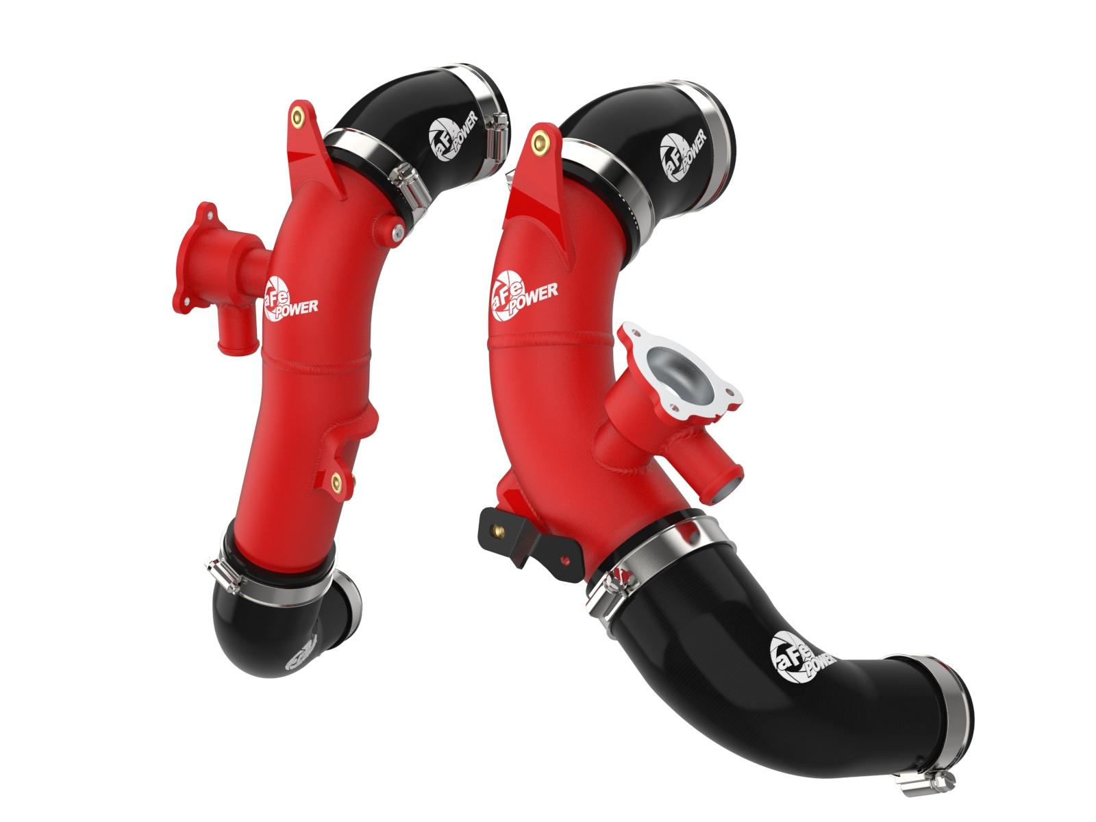 AFE BladeRunner 2-1/2 IN Aluminum Hot Charge Pipe Red (2022-2024 Tundra , Sequoia) - 46-20718-R