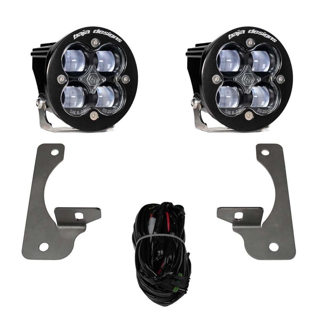 Baja Designs Squadron R SAE Fog Pocket Light Kit Jeep 2007-18 Wrangler JK w/ Premium OE Bumper (SAE Fog; Clear) Baja Designs - 587524