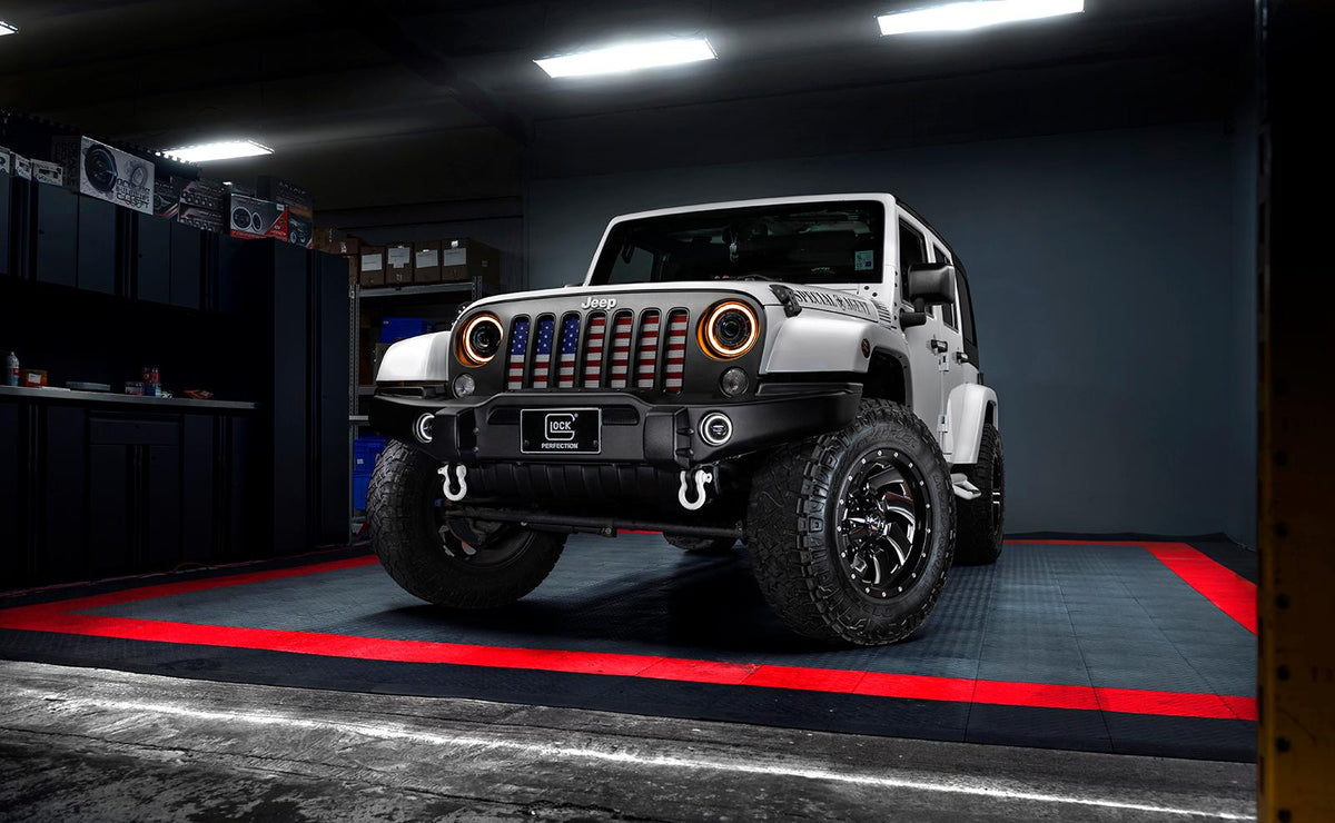 Oracle Lighting ORACLE OculusTM 7" Switchback Bi-LED Projector Headlights for Jeep Wrangler JK - 5876-023