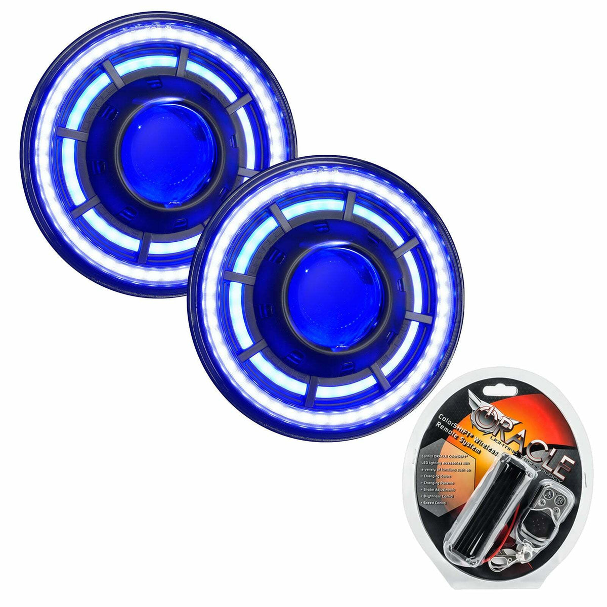 Oracle Lighting ORACLE OculusTM 7" ColorSHIFT Bi-LED Projector Headlights for Jeep Wrangler JK - 5876-330