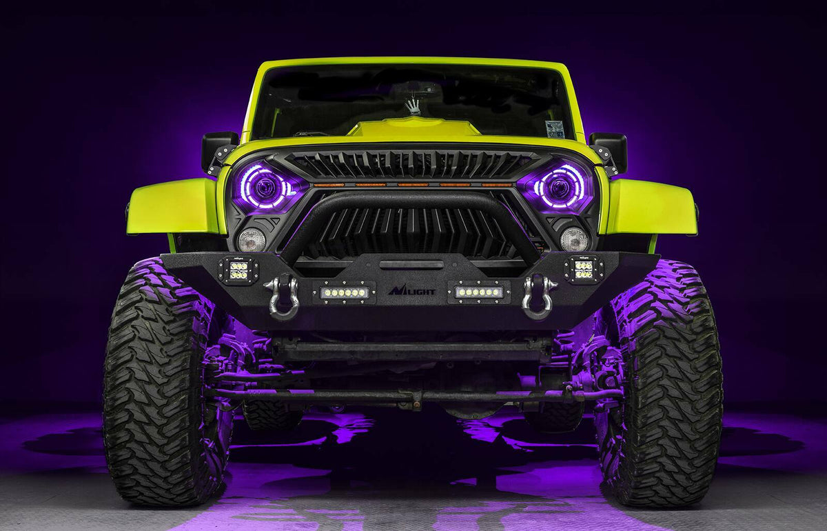 Oracle Lighting ORACLE OculusTM 7" ColorSHIFT Bi-LED Projector Headlights for Jeep Wrangler JK - 5876-330
