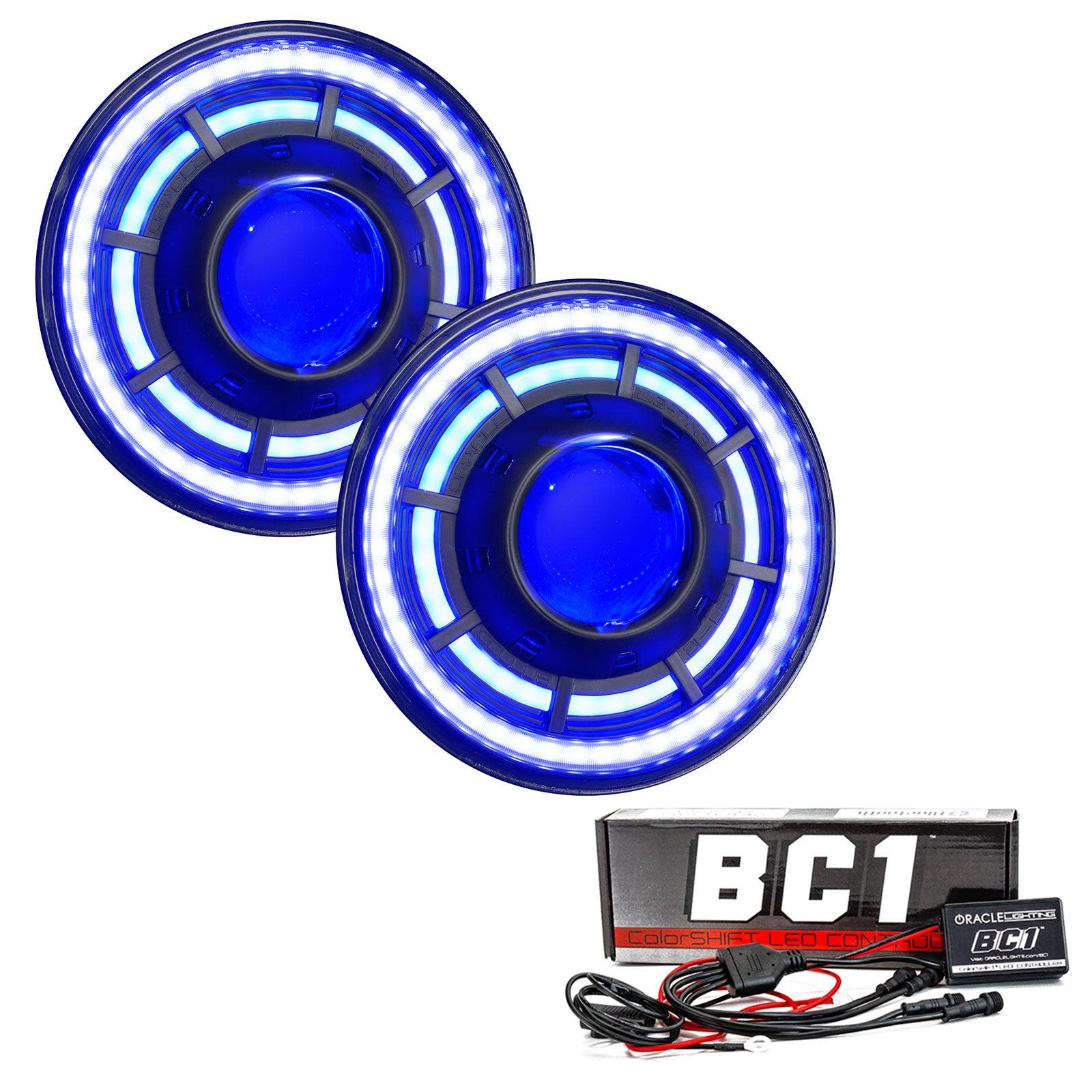 Oracle Lighting ORACLE OculusTM 7" ColorSHIFT Bi-LED Projector Headlights for Jeep Wrangler JK - 5876-335