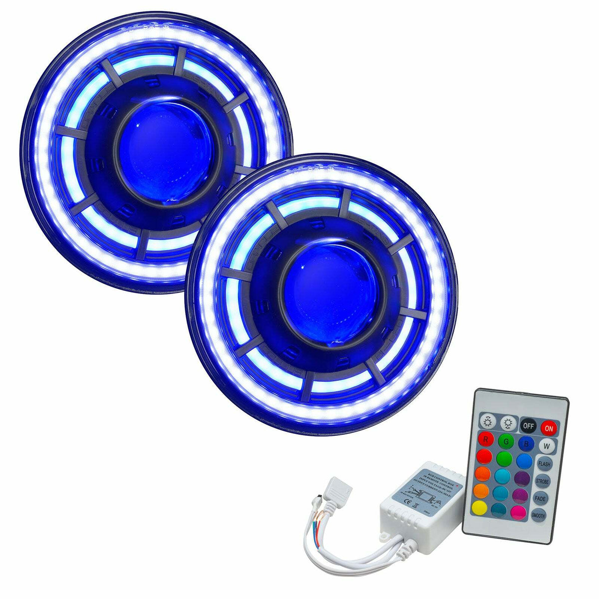 Oracle Lighting ORACLE OculusTM 7" ColorSHIFT Bi-LED Projector Headlights for Jeep Wrangler JK - 5876-504