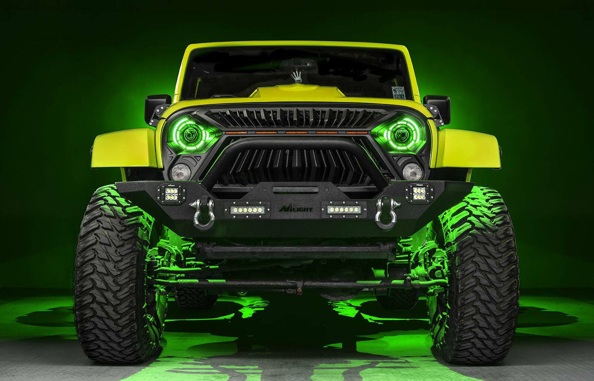 Oracle Lighting ORACLE OculusTM 7" ColorSHIFT Bi-LED Projector Headlights for Jeep Wrangler JK - 5876-504