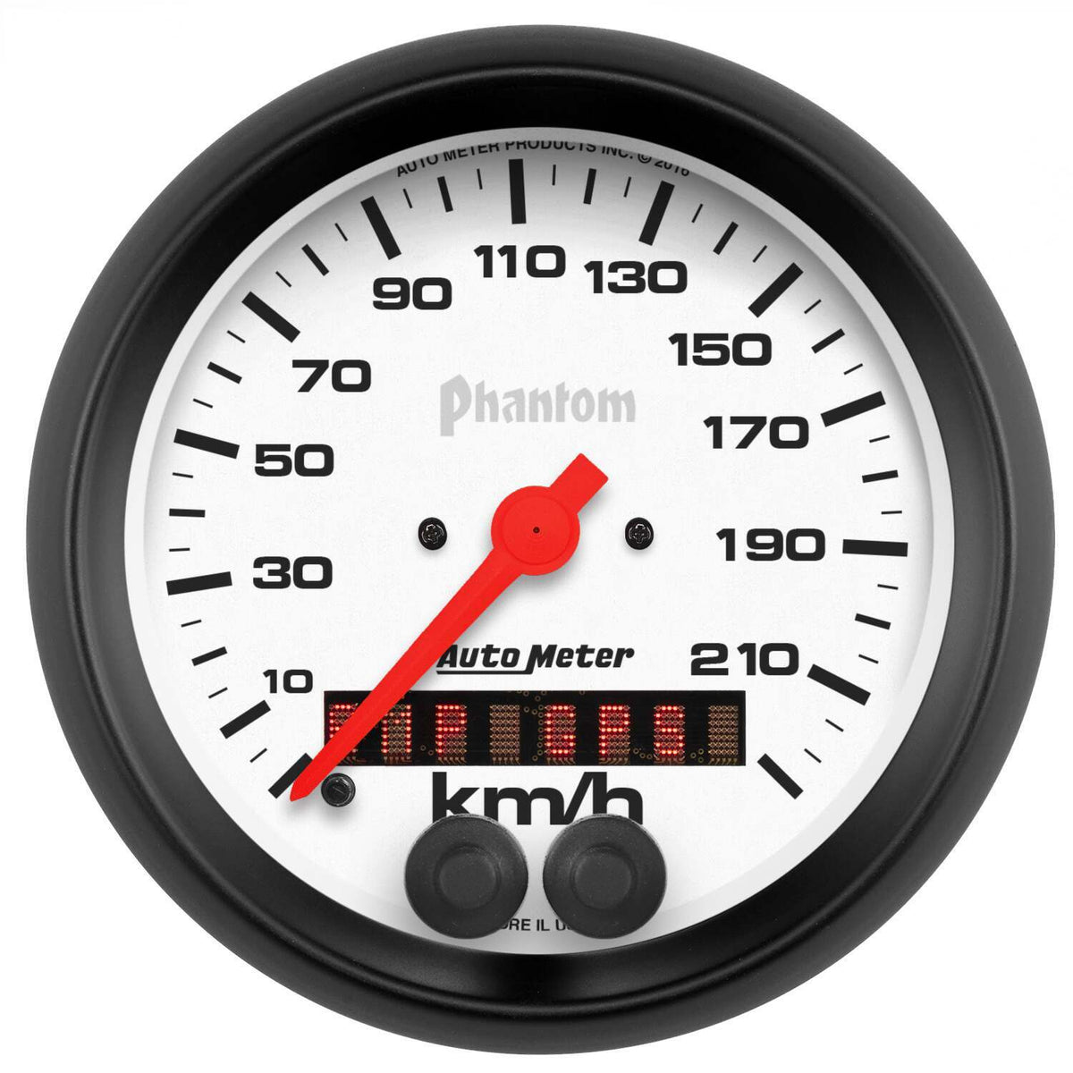 Auto Meter 3-3/8" SPEEDO, 225 km/h, GPS, PHANTOM - 5880-M
