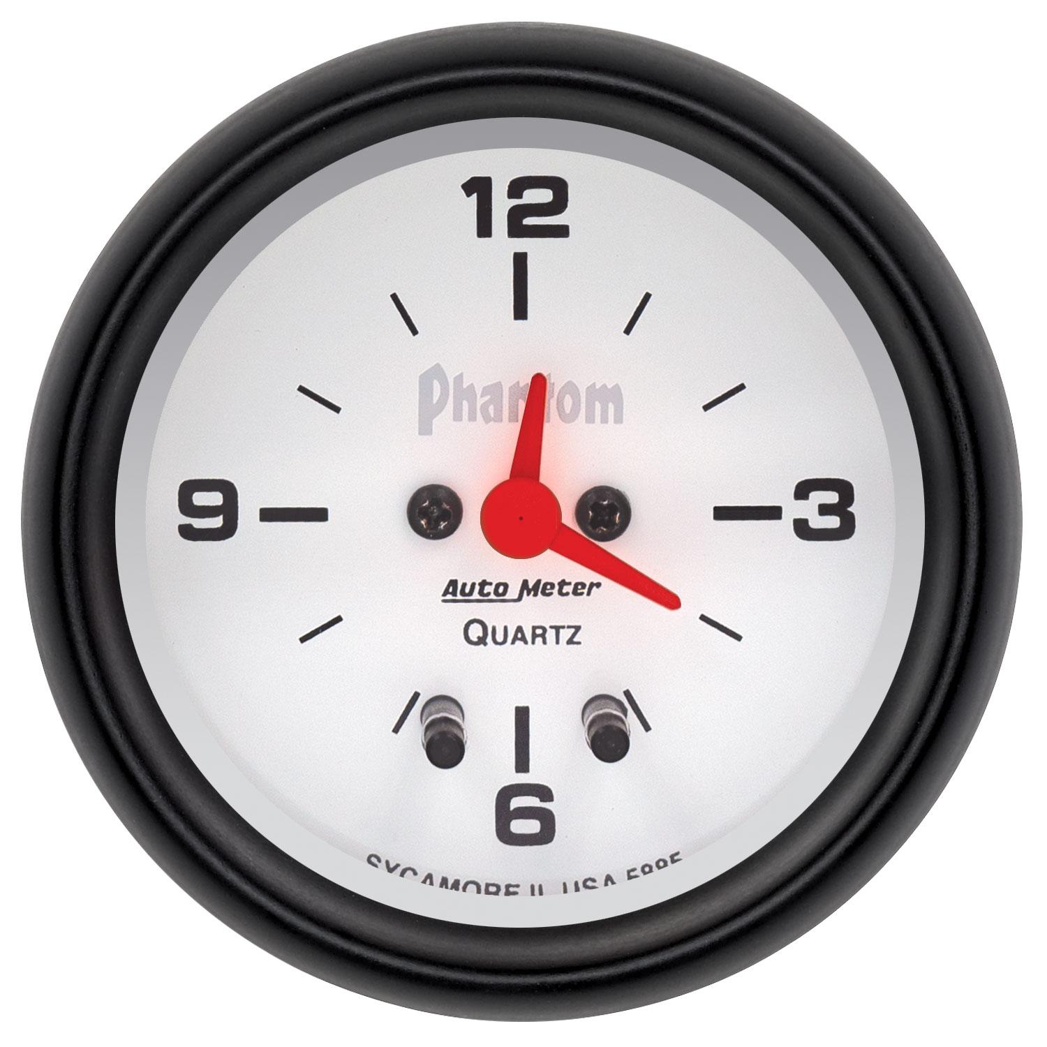 Auto Meter 2-5/8" CLOCK, 12 HOUR, PHANTOM - 5885