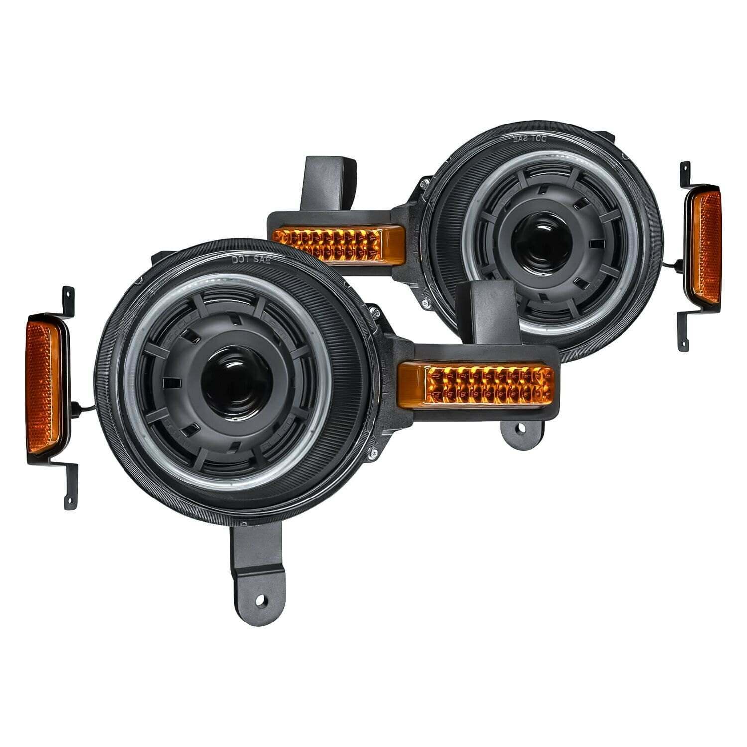 Oracle Lighting Oculus(Tm) Bi-Led Projector Headlights For 2021+ Ford Bronco - Amber Led (2021-2025 Ford Bronco) - 5886-005