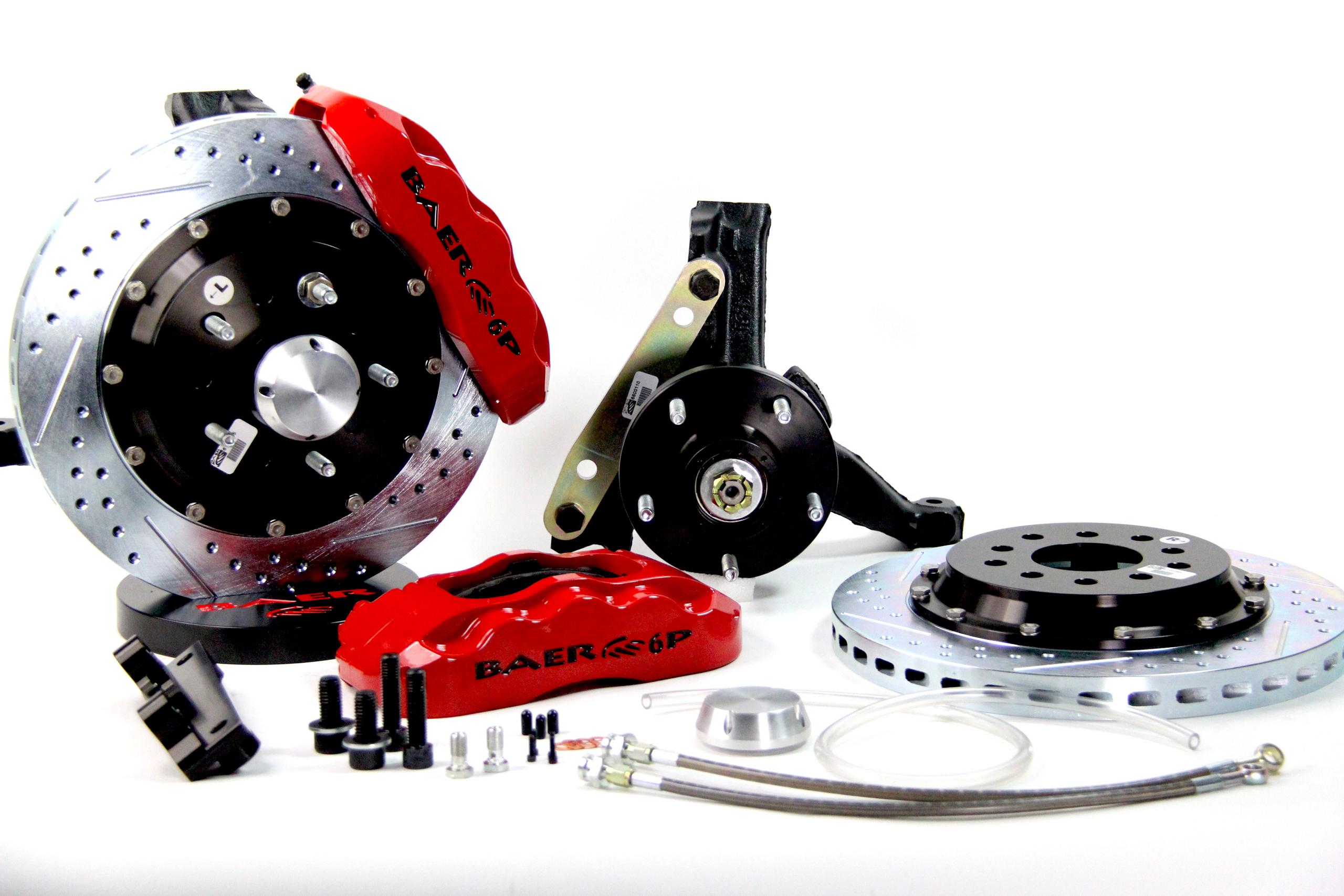 Baer 14" Pro+ Front Brake Kit, Fire Red, SDZ, Std. Studs (1978-2003 Buick, Chevrolet, GMC, Oldsmobile, Pontiac Fitments) - 4301368FR