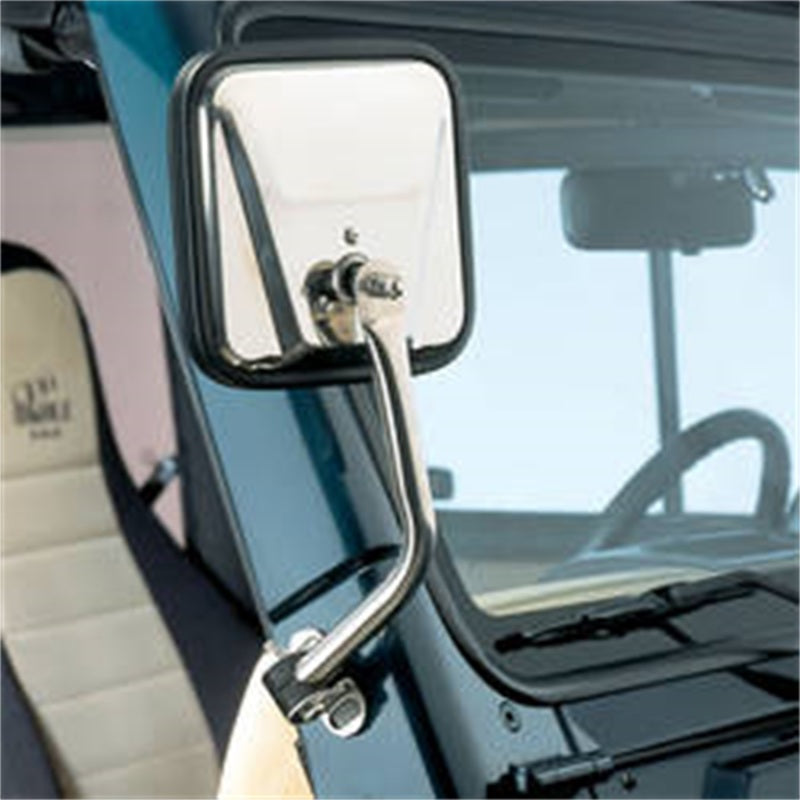 Rugged Ridge Door Mirror Kit Cj-Style Black; 97-06 Jeep Wrangler Tj - 11001.08