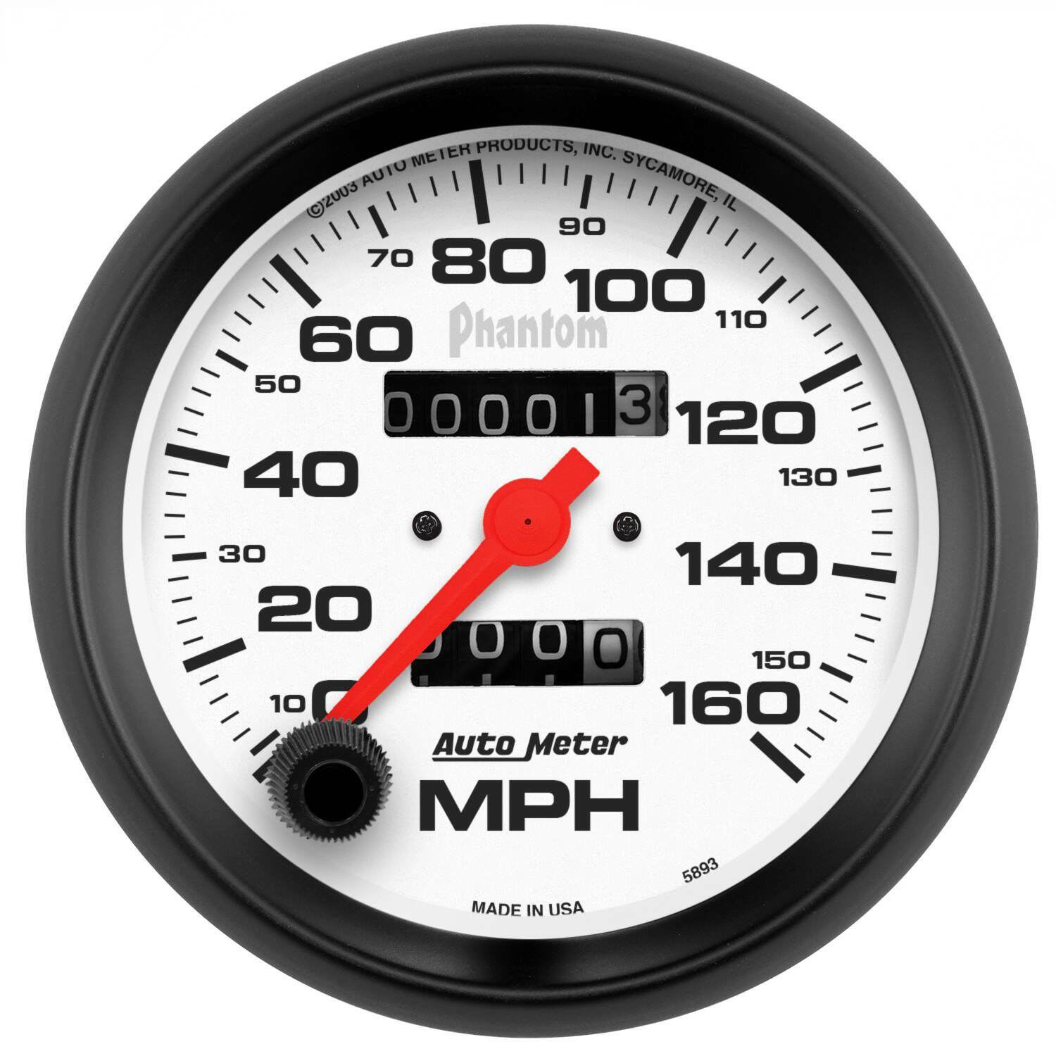 Auto Meter 3-3/8" SPEEDOMETER, 0-160 MPH, PHANTOM - 5893