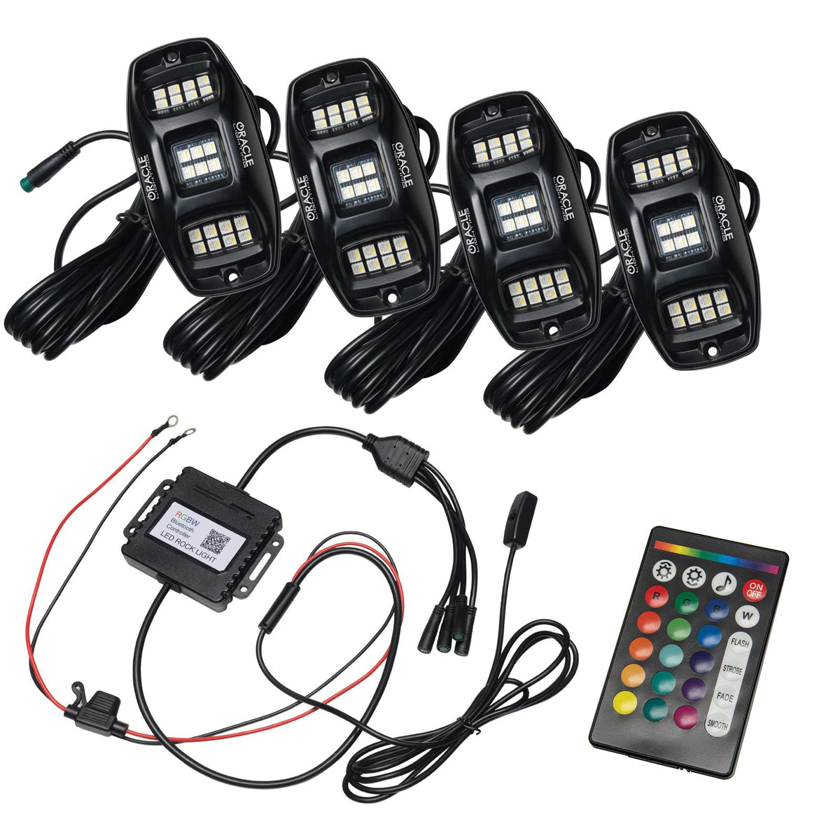 Oracle Lighting Colorshift Rgb+W Underbody Wheel Well Rock Light Kit (4 Pcs) - 5895-339