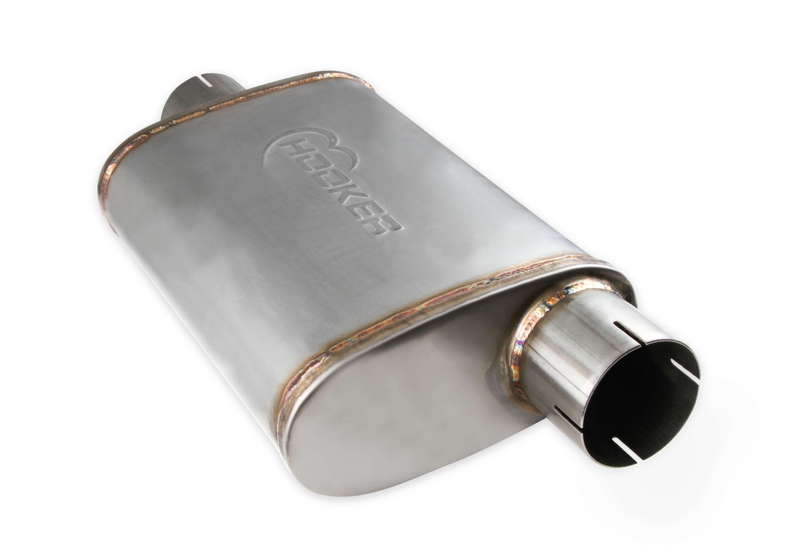 Hooker Muffler, Hooker, 304Ss, Offset/Center, 2 - 21642HKR
