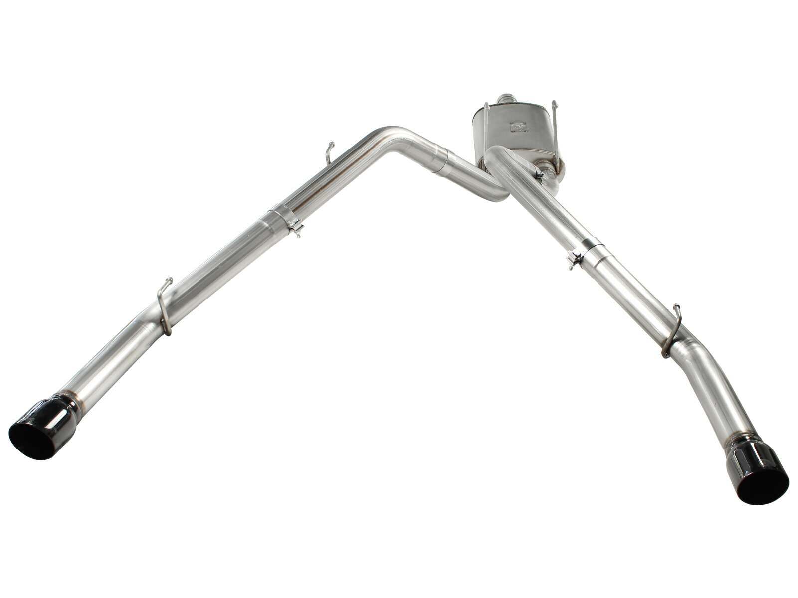 AFE Mach Force-Xp 3 IN Cat-Back Exhaust System with Dual Rear Exit Gloss Black Tip (2009-2019 1500, 1500 Classic, Ram 1500) - 49-42013-B