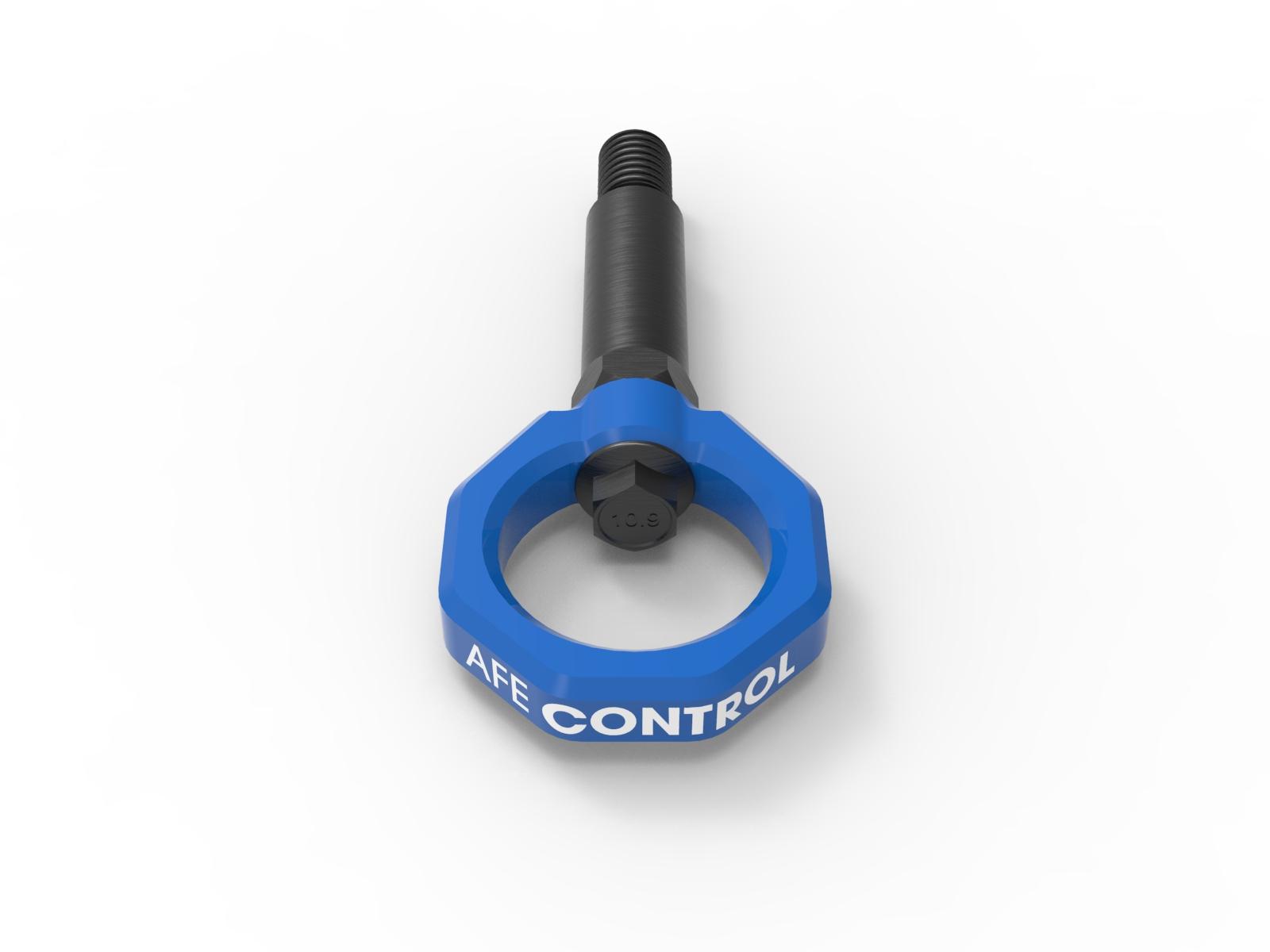 aFe CONTROL Rear Tow Hook Blue (2020-2021 GR Supra, GR Supra, GR Supra) - 450-721001-L