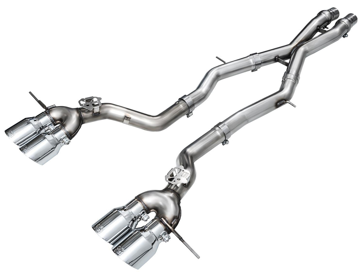 AWE Track Edition Exhaust for BMW G87 M2 - Chrome Silver Tips - 3020-42487