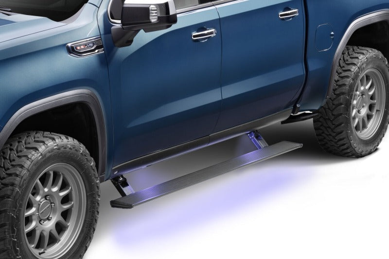 AMP Research PowerStep Xtreme Electric Running Board for Extreme Conditions fits 22-24 Chevrolet Silverado/GMC Sierra Double and Crew Cab Includes Gas and Diesel - 78255-01A