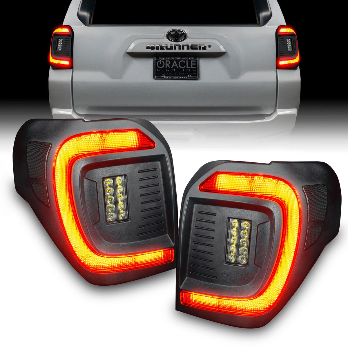 Oracle Lighting Black Series Flush Style (Lensless) Led Tail Lights For 2014-2024 Toyota 4Runner (2014-2024 Toyota 4Runner) - 5920-504-T