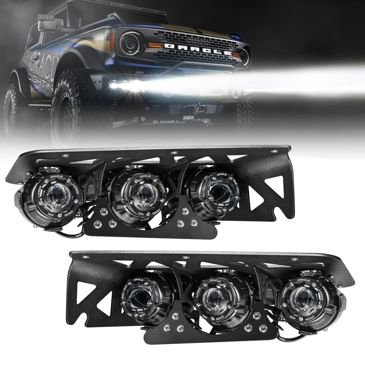 ORACLE Lighting Off Road LASER + LED Fog Light Kit for Steel Bumper (2021-2025 Bronco) - 5928-LZZ-001