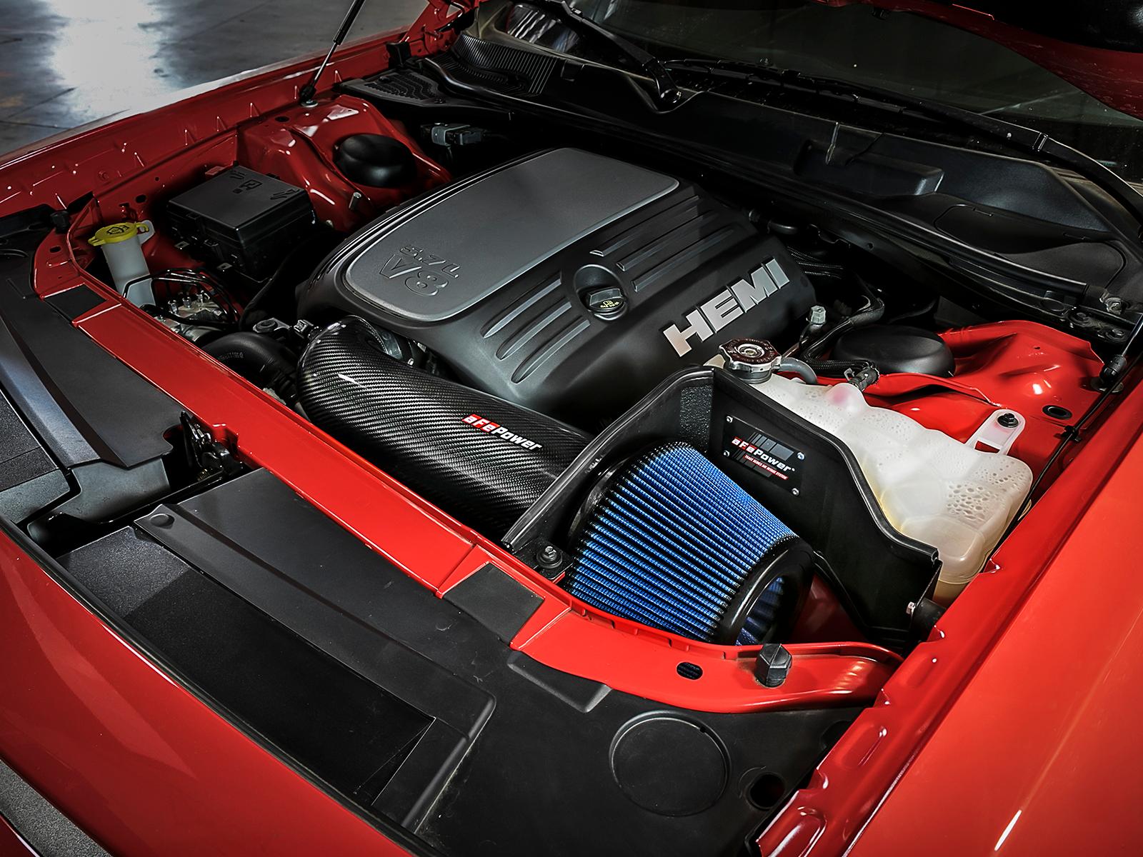 AFE Track Series Stage-2 Carbon Fiber Intake System w/ Pro 5R Media (2011-2021 300, Challenger, Charger) - 54-12162-C