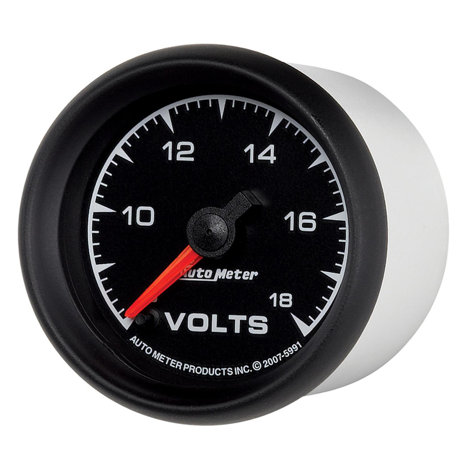 Auto Meter 2-1/16" VOLTMETER, 8-18V, ES - 5991