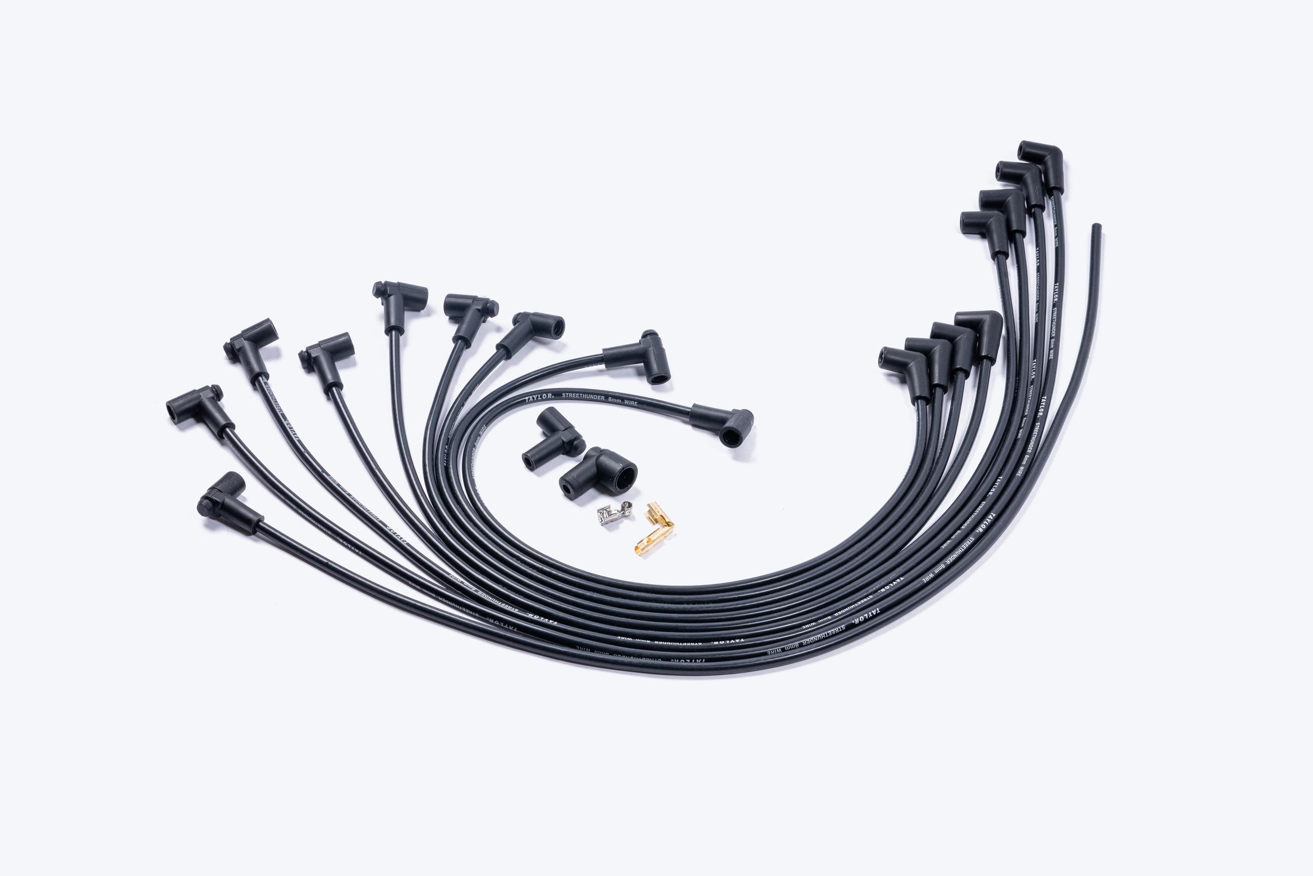 TAYLOR CABLE Streethunder custom 8 cyl black Spark Plug Wires - 51006
